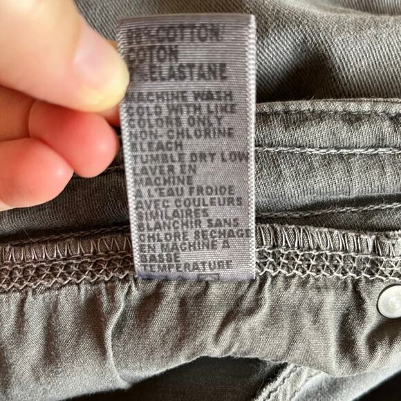 James Perse Women’s Drawstring Denim Jogger Pants Sz 4 US Large Minimalist Gray - Picture 6 of 12